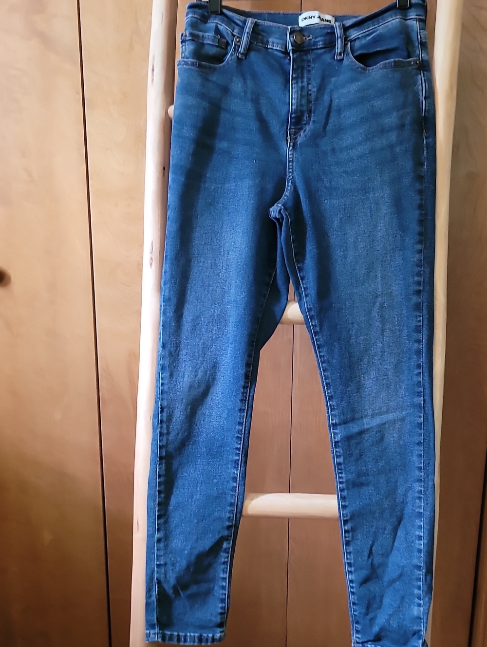 DKNY Mid-Depth Blue Skinny Jeans